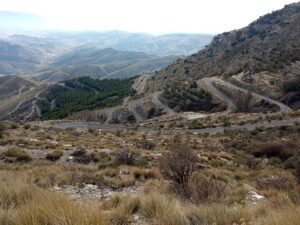 Subida al puerto de Velefique en Almería